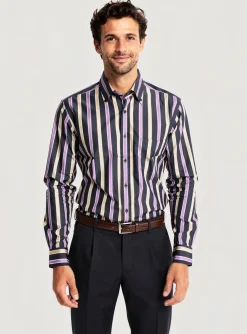 Chemise Manches Longues Pierre Cardin Violet