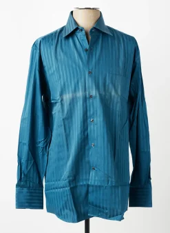 Chemise Manches Longues Pierre Cardin Bleu