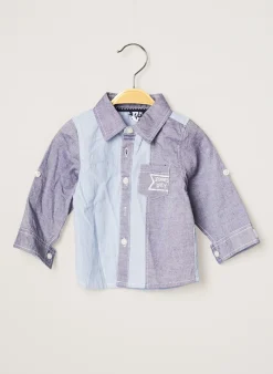 Chemise Manches Longues 3 Pommes Bleu