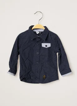 Chemise Manches Longues 3 Pommes Bleu