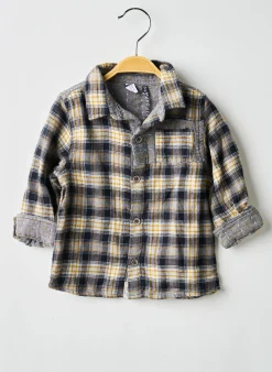 Chemise Manches Longues 3 Pommes Bleu
