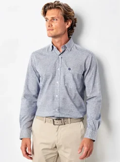 Chemise Manches Longues Serge Blanco Bleu