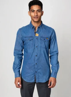 Chemise Manches Longues Superdry Bleu