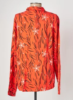 Chemisier I.code (by Ikks) Orange Manches Longues