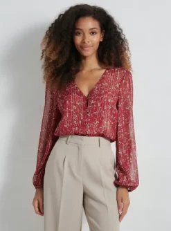 Chemisier I.code (by Ikks) Rouge Manches Longues