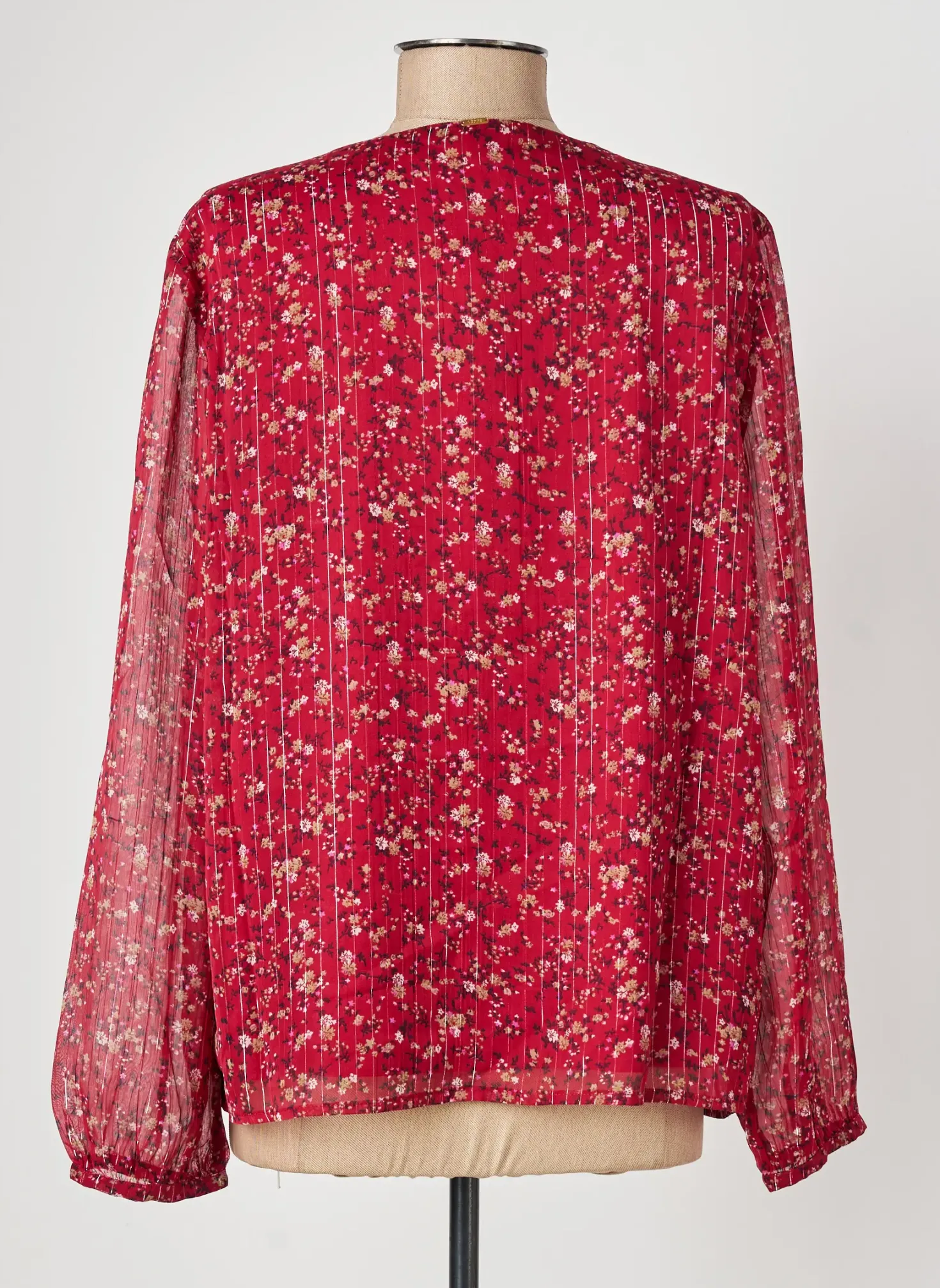 Chemisier I.code (by Ikks) Rouge Manches Longues