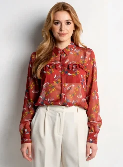 Chemisier Lpb Les Petites Bombes Orange Manches Longues