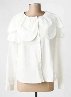 Chemisier Musy Muse Blanc Manches Longues