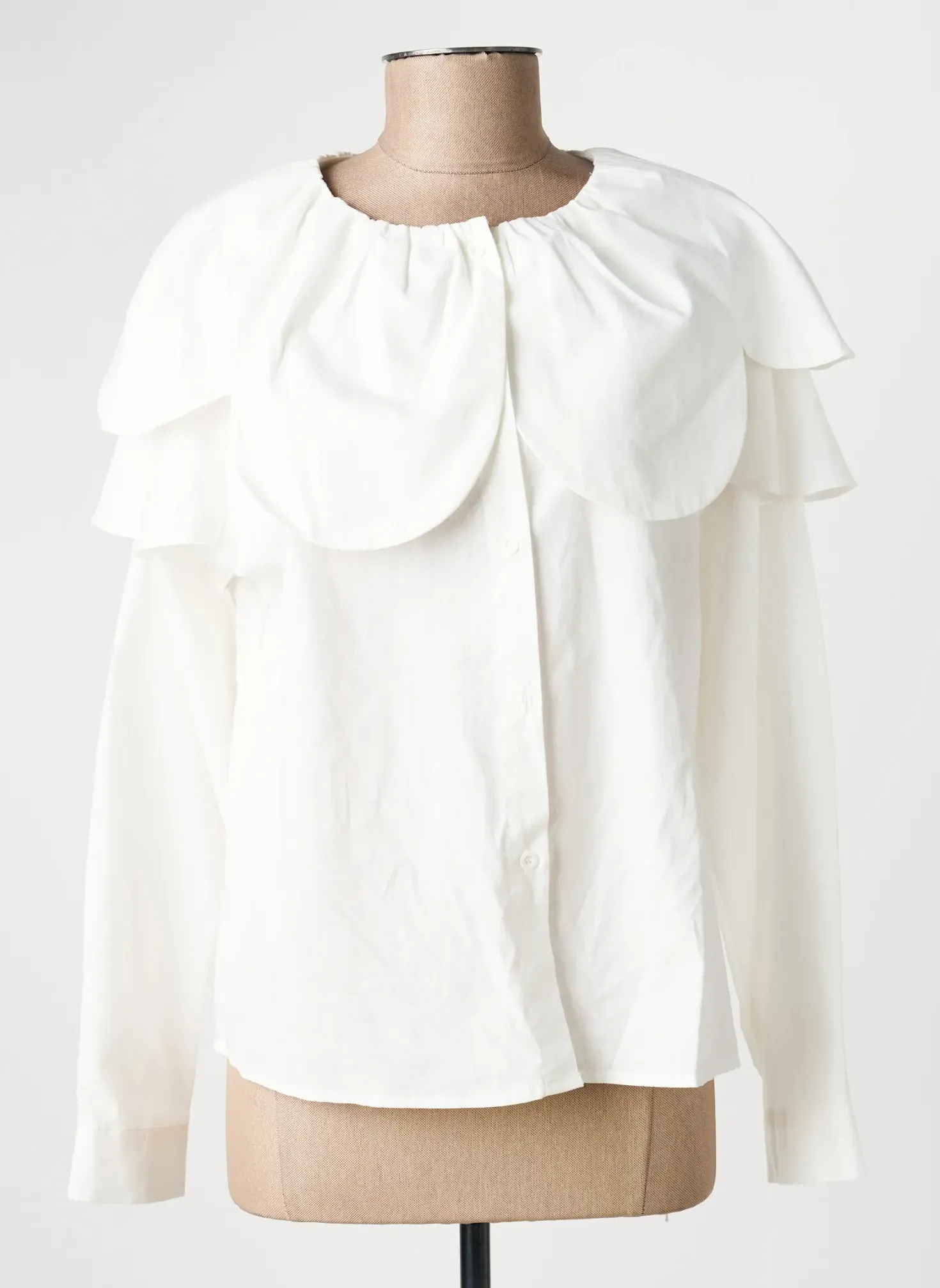 Chemisier Musy Muse Blanc Manches Longues