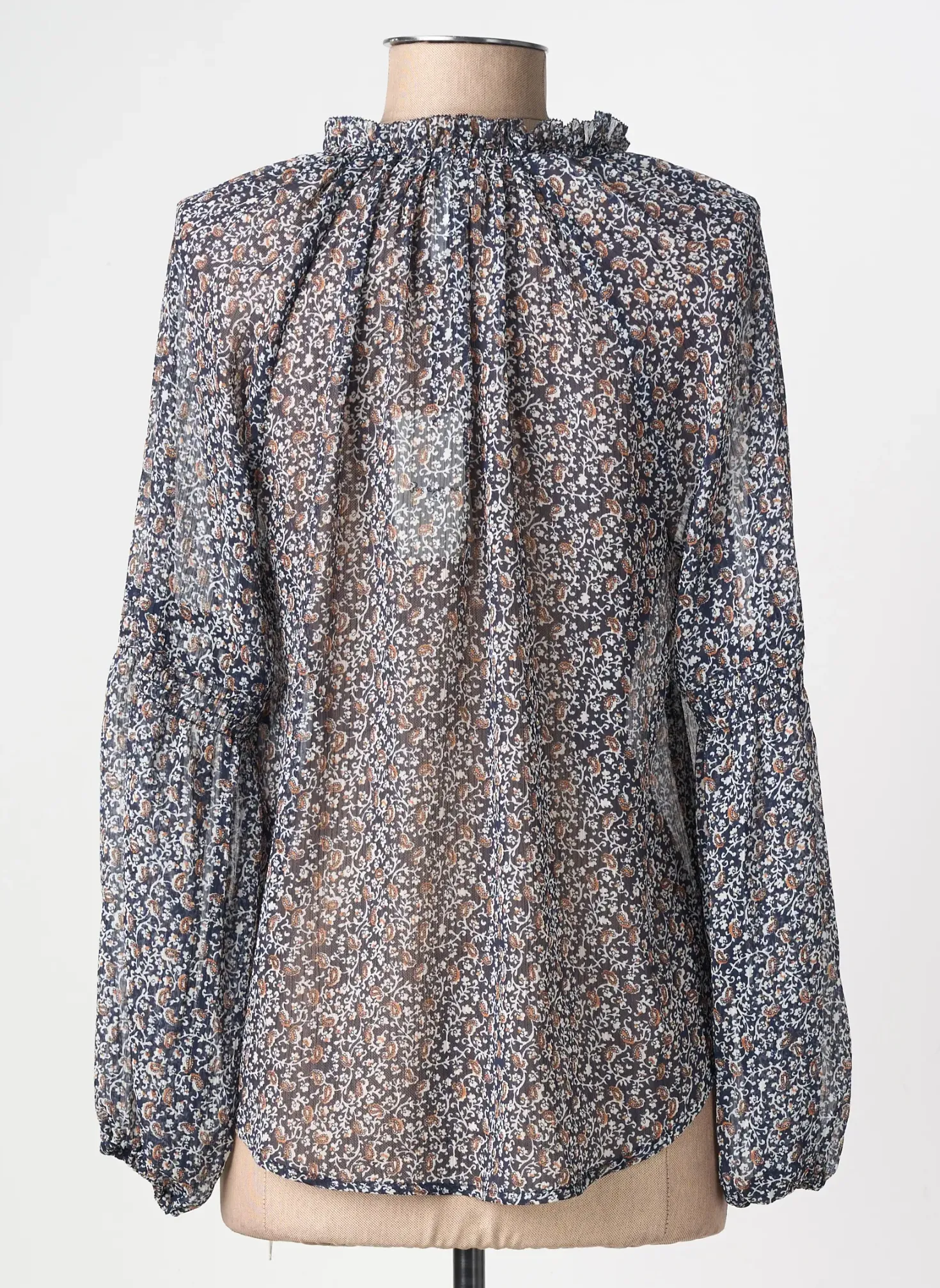 Chemisier Pepe Jeans Bleu Manches Longues
