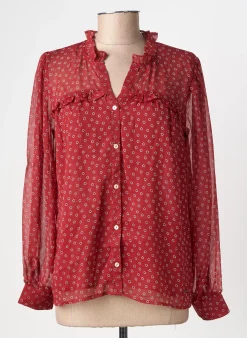 Chemisier Pepe Jeans Rouge Manches Longues