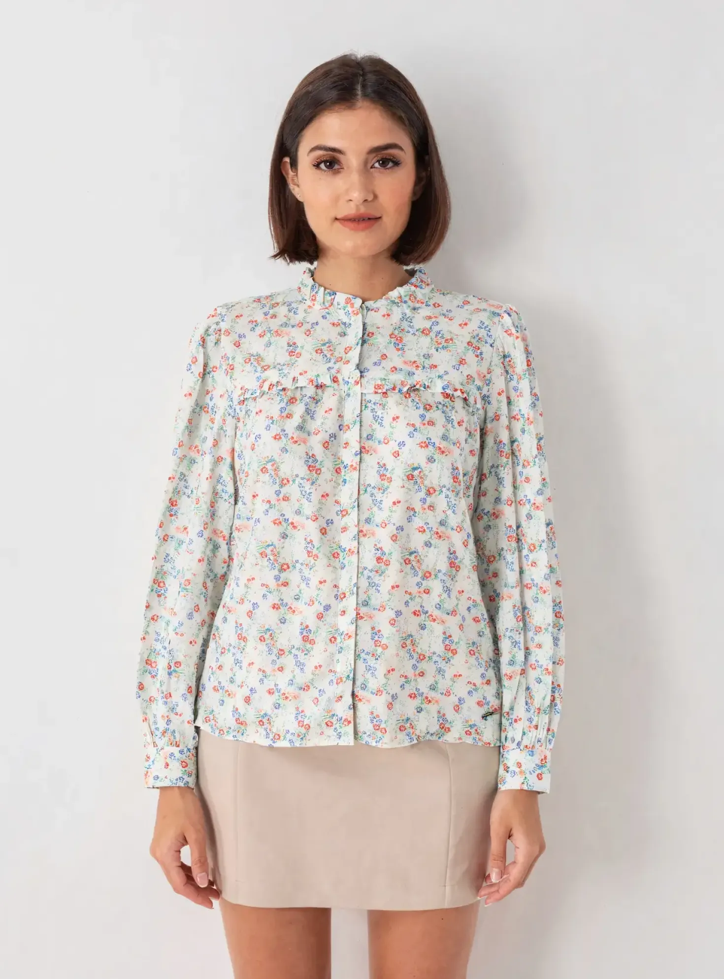 Chemisier Pepe Jeans Vert Manches Longues