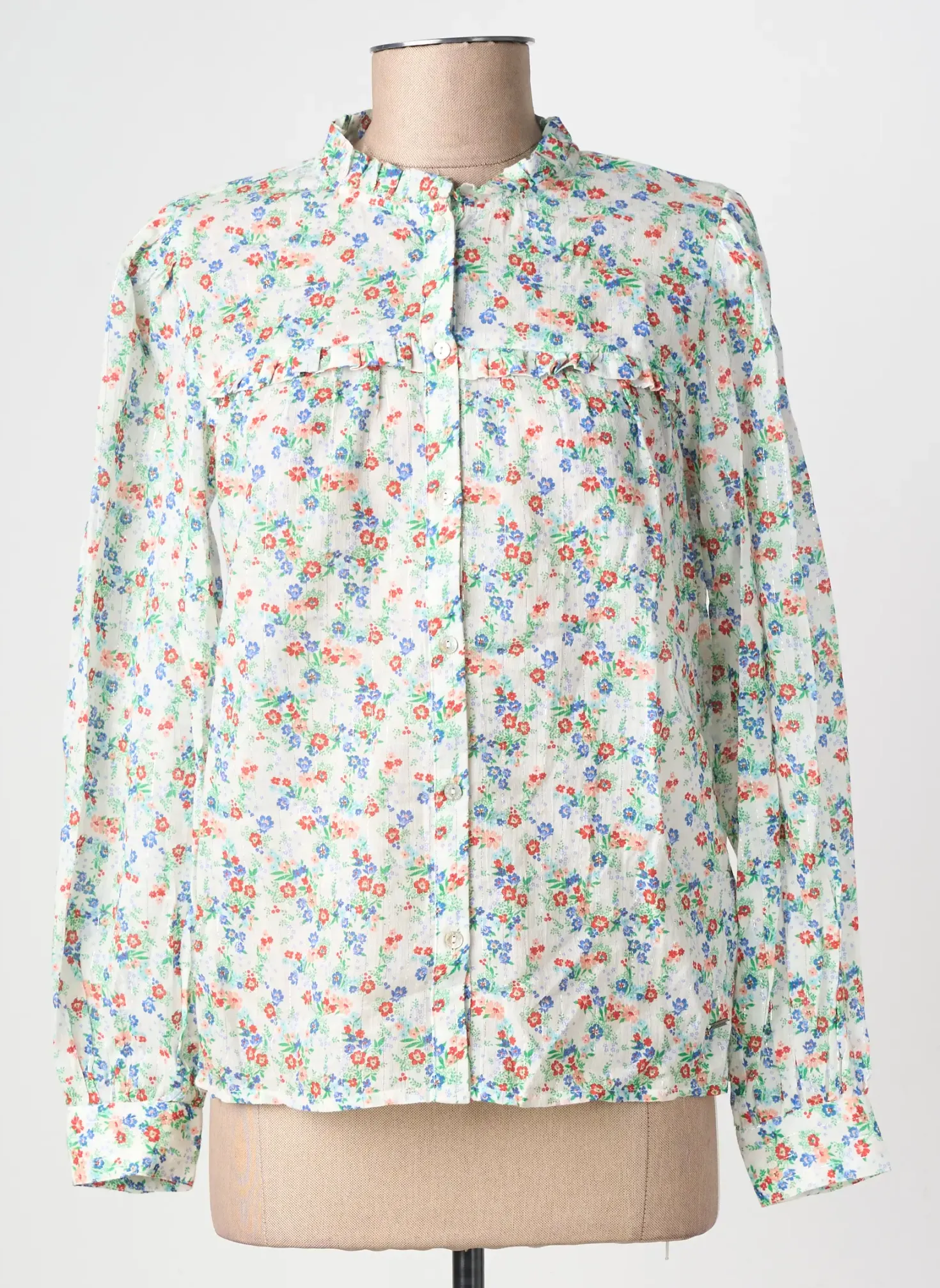 Chemisier Pepe Jeans Vert Manches Longues