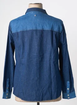 Chemisier Sheego Bleu Manches Longues