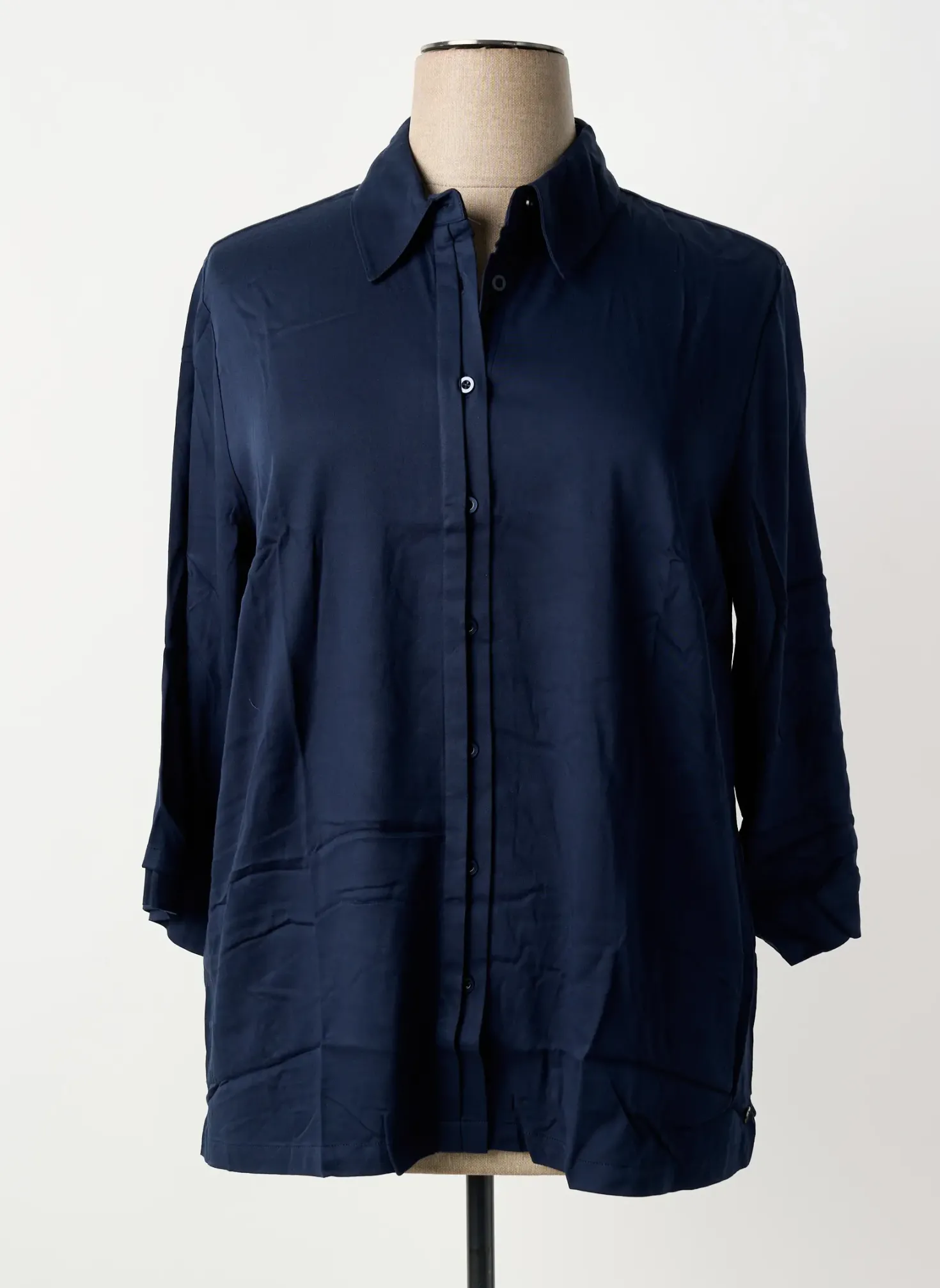 Chemisier Sheego Bleu Manches Longues