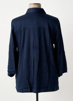 Chemisier Sheego Bleu Manches Longues