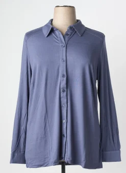 Chemisier Sheego Bleu Manches Longues