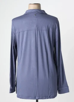Chemisier Sheego Bleu Manches Longues