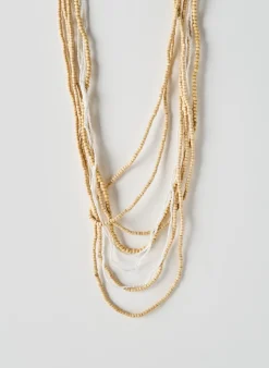Collier La Fee Maraboutee Beige
