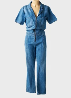 Combi-pantalon Atelier Bô..m Bleu Manches Courtes