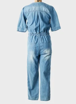 Combi-pantalon Atelier Bô..m Bleu Manches Courtes