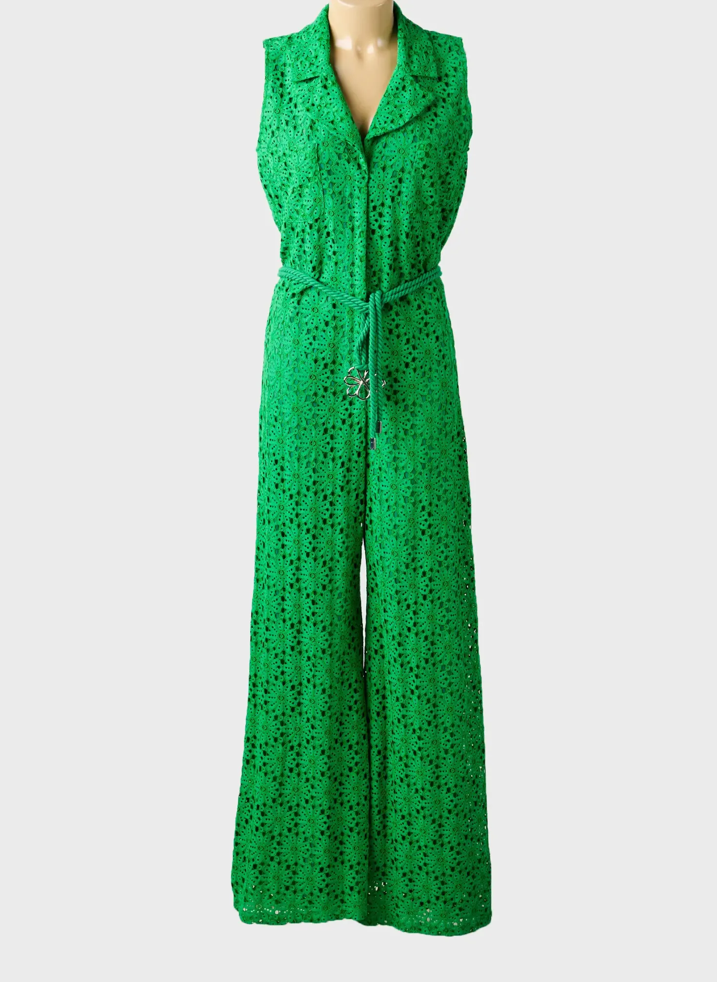 Combi-pantalon Caroline Biss Vert Sans Manche
