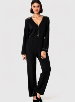 Combi-pantalon Cherry Paris Noir Manches Longues