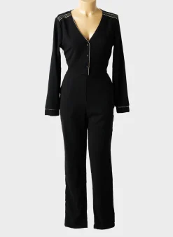 Combi-pantalon Cherry Paris Noir Manches Longues