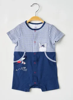 Combi-pantalon Coudemail Bleu Manches Courtes