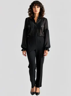 Combi-pantalon Ermanno Scervino Noir Manches Longues