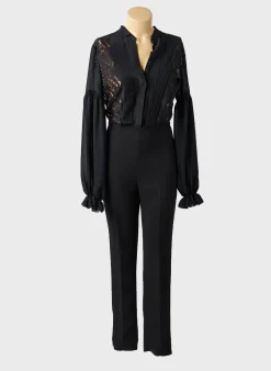 Combi-pantalon Ermanno Scervino Noir Manches Longues