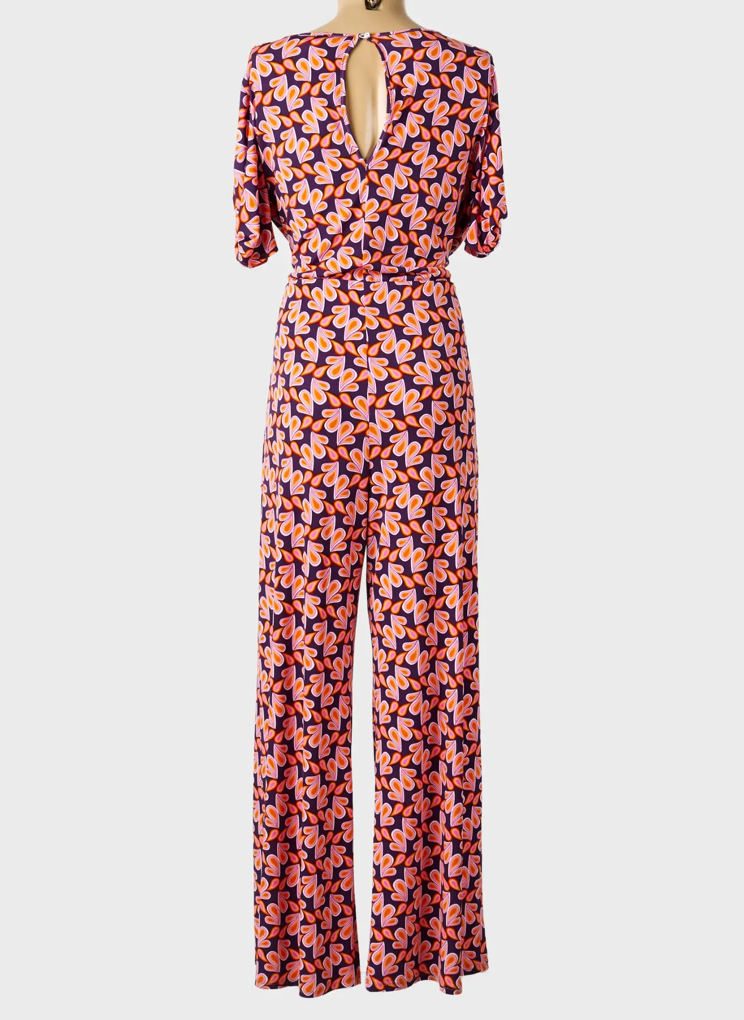 Combi-pantalon Gevana Violet Manches Courtes
