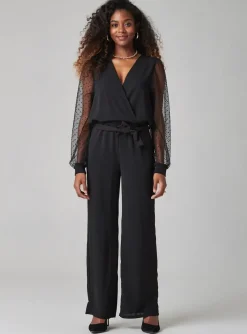 Combi-pantalon Jolifly & Justine Y Noir Manches Longues
