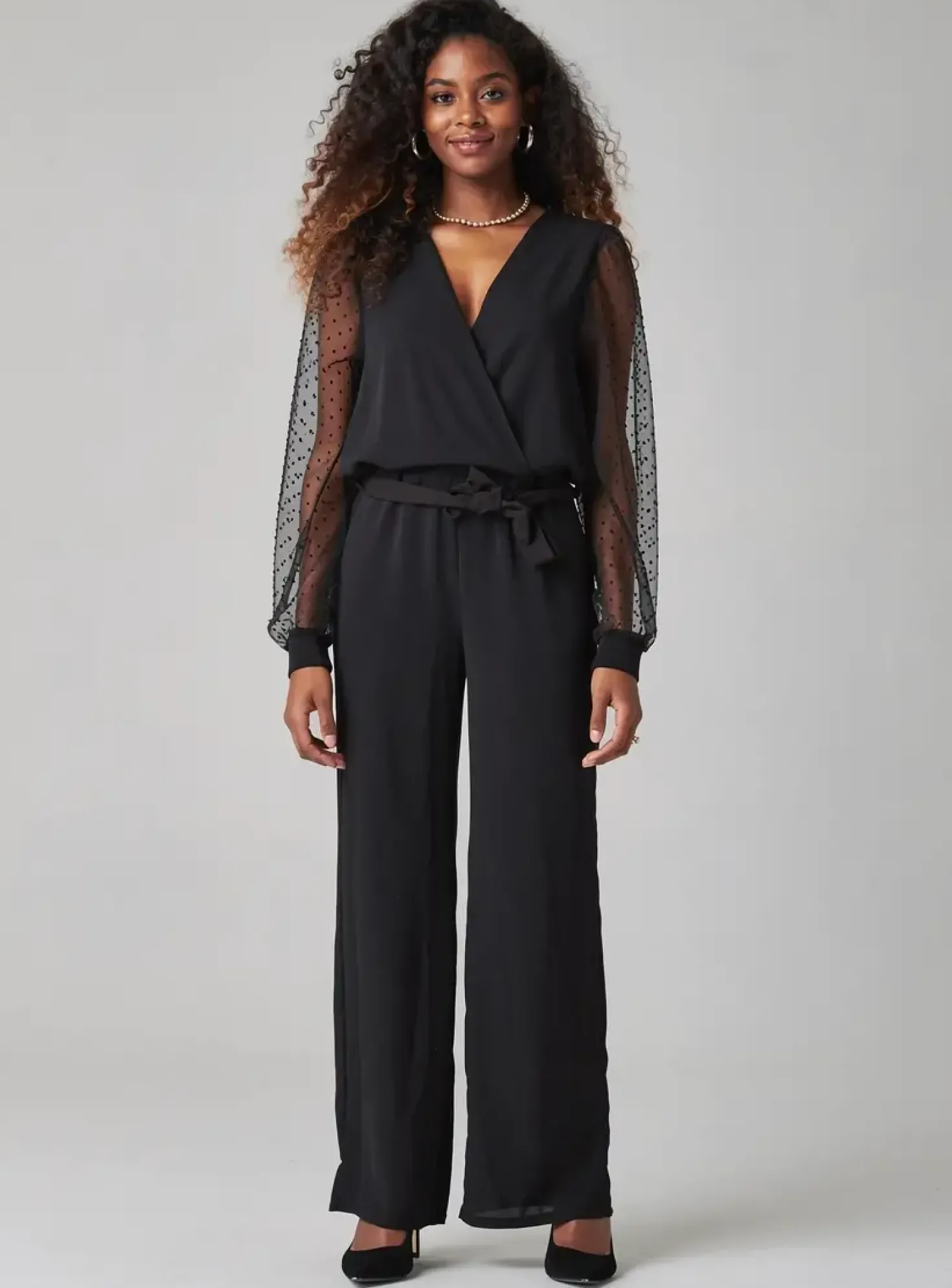Combi-pantalon Jolifly & Justine Y Noir Manches Longues