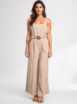 Combi-pantalon Kocca Beige Fines Bretelles