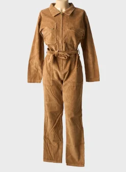 Combi-pantalon La Petite Etoile Marron Manches Longues