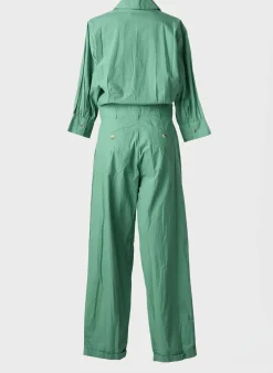 Combi-pantalon Leon & Harper Vert Manches Longues