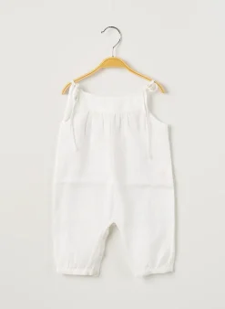 Combi-pantalon Ovale Blanc Sans Manche