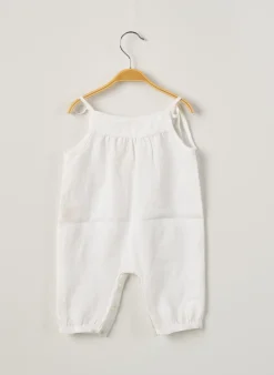 Combi-pantalon Ovale Blanc Sans Manche