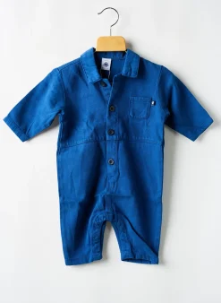 Combi-pantalon Petit Bateau Bleu Manches Longues