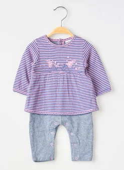 Combi-pantalon 3 Pommes Bleu Manches Longues