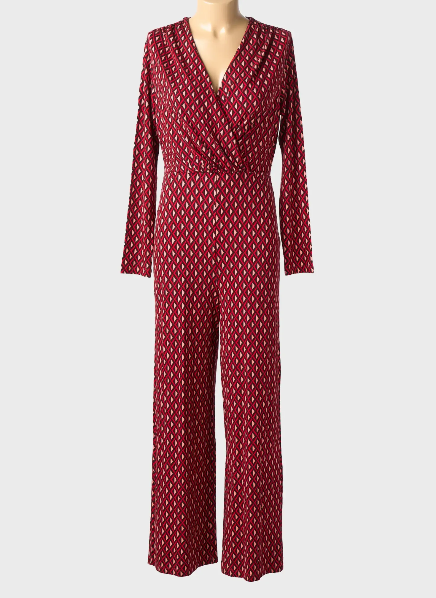 Combi-pantalon Surkana Rouge Manches Longues