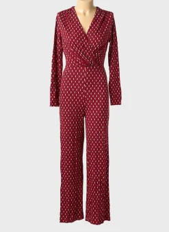 Combi-pantalon Surkana Rouge Manches Longues