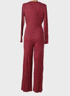 Combi-pantalon Surkana Rouge Manches Longues