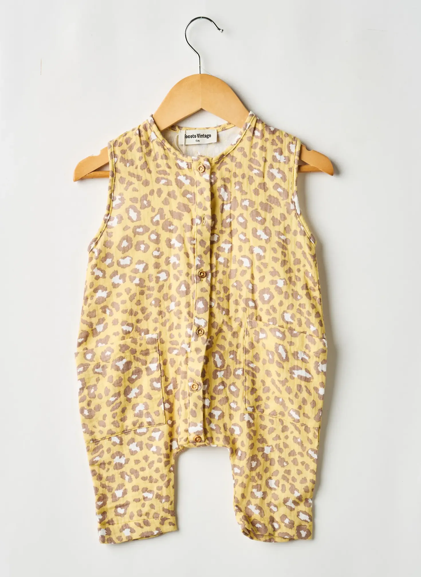 Combi-pantalon Tocoto Vintage Jaune Sans Manche