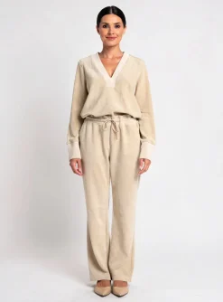 Combi-pantalon Yaya Beige Manches Longues