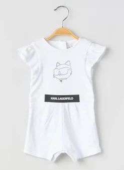 Combishort Karl Lagerfeld Blanc Manches Courtes