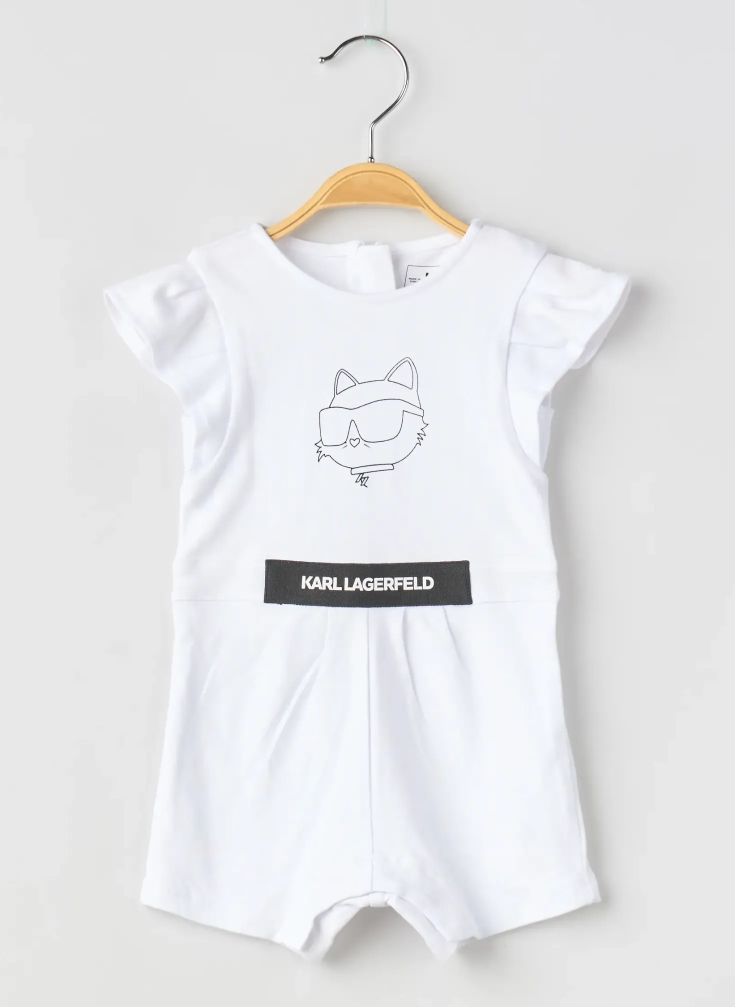 Combishort Karl Lagerfeld Blanc Manches Courtes
