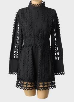 Combishort Lamiar Noir Manches Longues