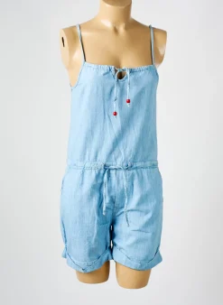 Combishort Le Temps Des Cerises Bleu Fines Bretelles